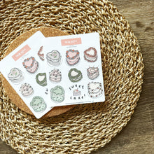Load image into Gallery viewer, Heart Cakes - Sticker Sheet (Inspired by Bite Me Bakery)