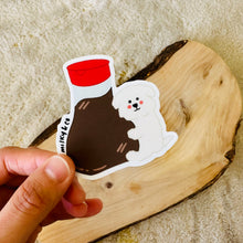 Load image into Gallery viewer, Bichon with Soy Sauce - Waterproof Vinyl Sticker