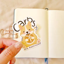 Load image into Gallery viewer, Carbs are Happiness Waterproof Vinyl Sticker