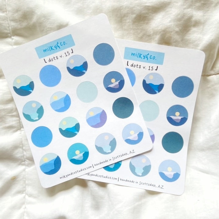 Oceanscape Dots Sticker Sheet