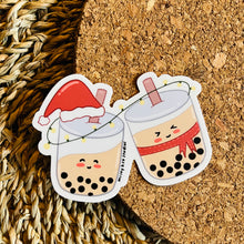 Load image into Gallery viewer, Holiday Boba Friends - Waterproof Vinyl Sticker