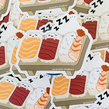 Load image into Gallery viewer, Sleeping Sushi - Waterproof Vinyl Sticker