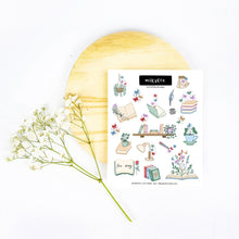 Load image into Gallery viewer, Butterflies and Books Sticker Sheet