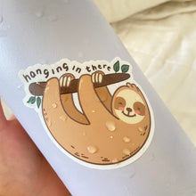 Load image into Gallery viewer, Sloth - Hanging in There - Waterproof Vinyl Sticker