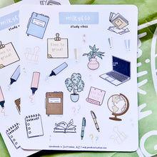 Load image into Gallery viewer, Study Vibes Sticker Sheet