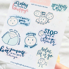 Load image into Gallery viewer, Bo the Bao Self Care Sticker Sheet