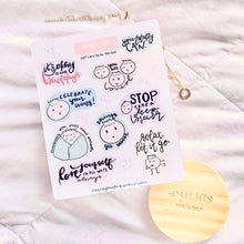 Load image into Gallery viewer, Bo the Bao Self Care Sticker Sheet