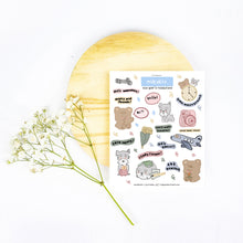 Load image into Gallery viewer, New Year’s Resolutions Sticker Sheet Ft. Cozy the Bear