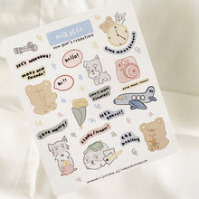 Load image into Gallery viewer, New Year’s Resolutions Sticker Sheet Ft. Cozy the Bear