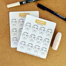 Load image into Gallery viewer, Face Mapping Sticker Sheet
