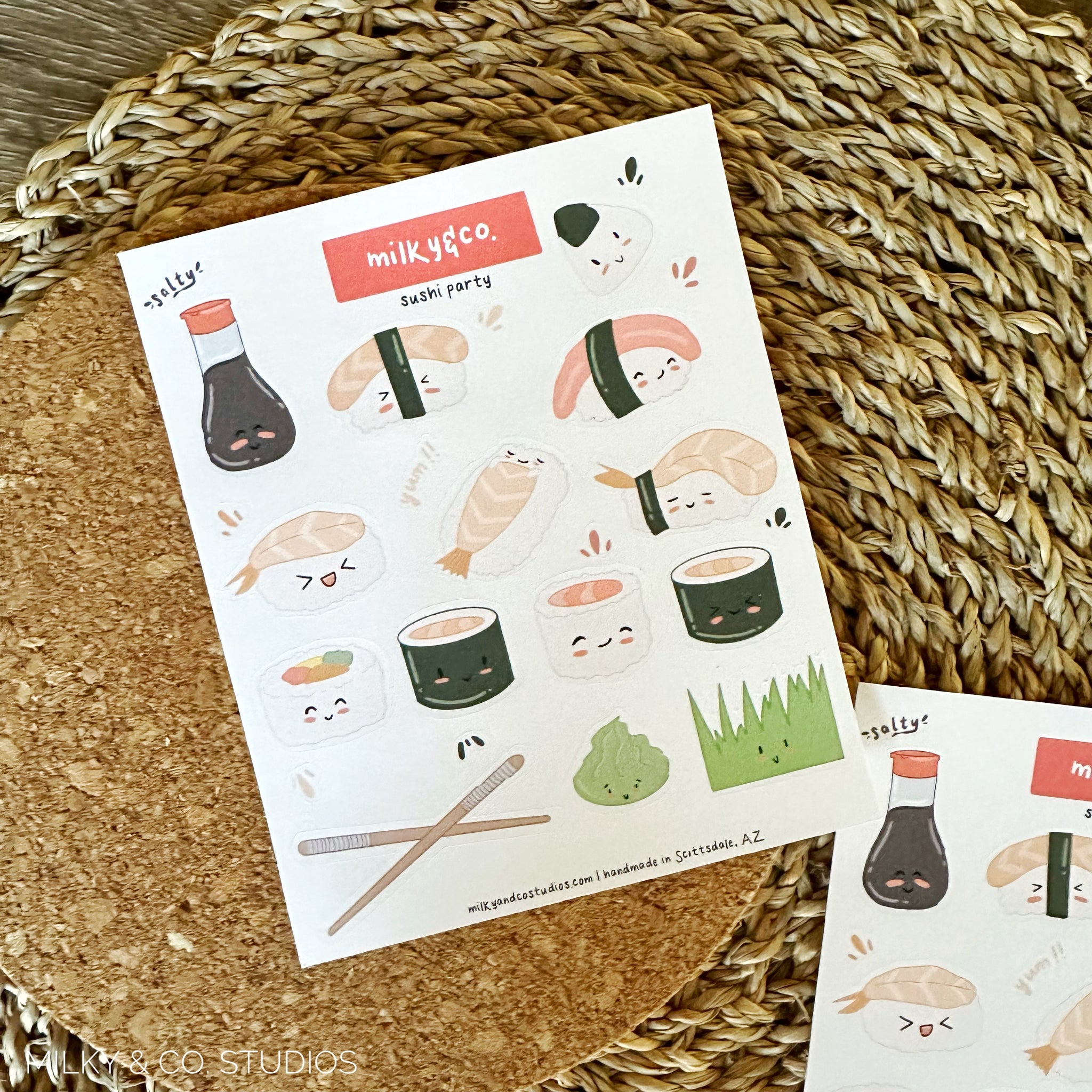 sushi buddies sticker sheet – Café de Yume