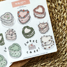 Load image into Gallery viewer, Heart Cakes - Sticker Sheet (Inspired by Bite Me Bakery)
