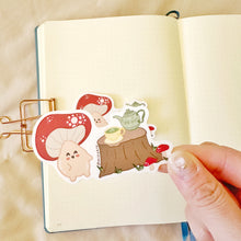 Load image into Gallery viewer, Mushroom Tea Party Waterproof Vinyl Sticker
