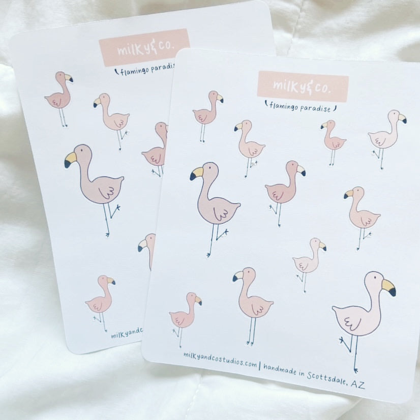Flamingo Paradise Sticker Sheet