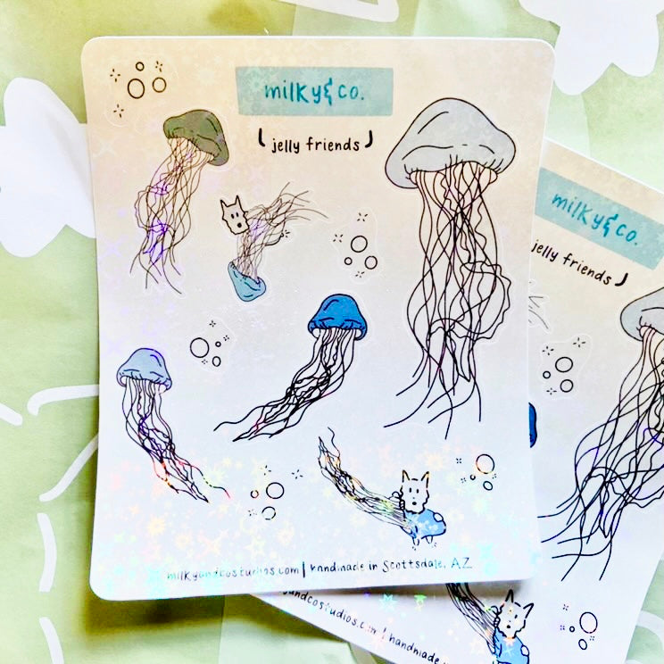 Jellyfish Friends Sticker Sheet