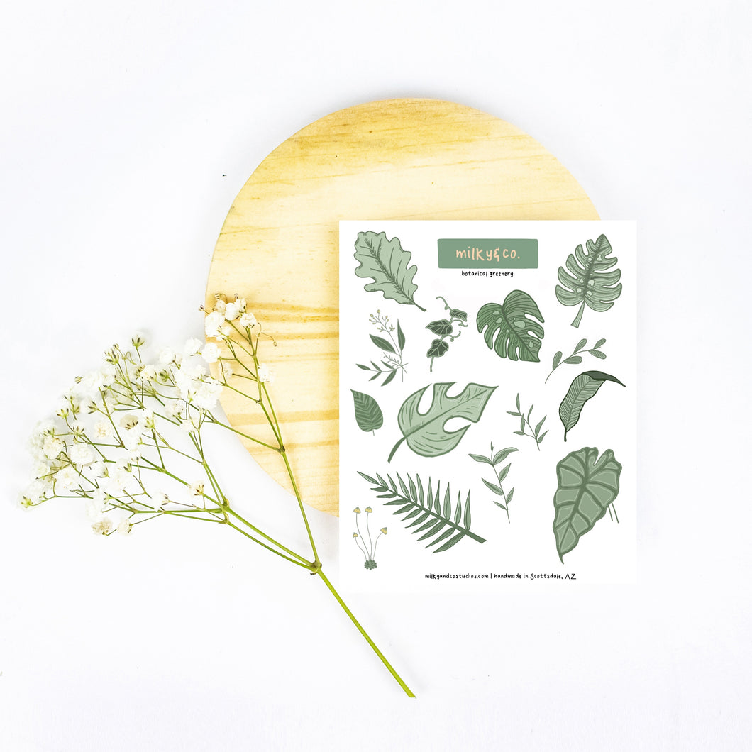 Botanical Greenery Sticker Sheet