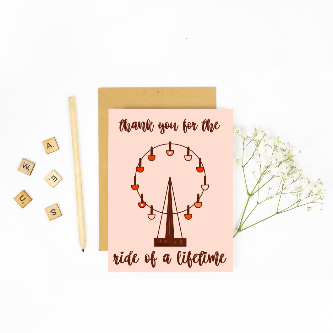 Thank You for the Ride of a Lifetime - Greeting Card