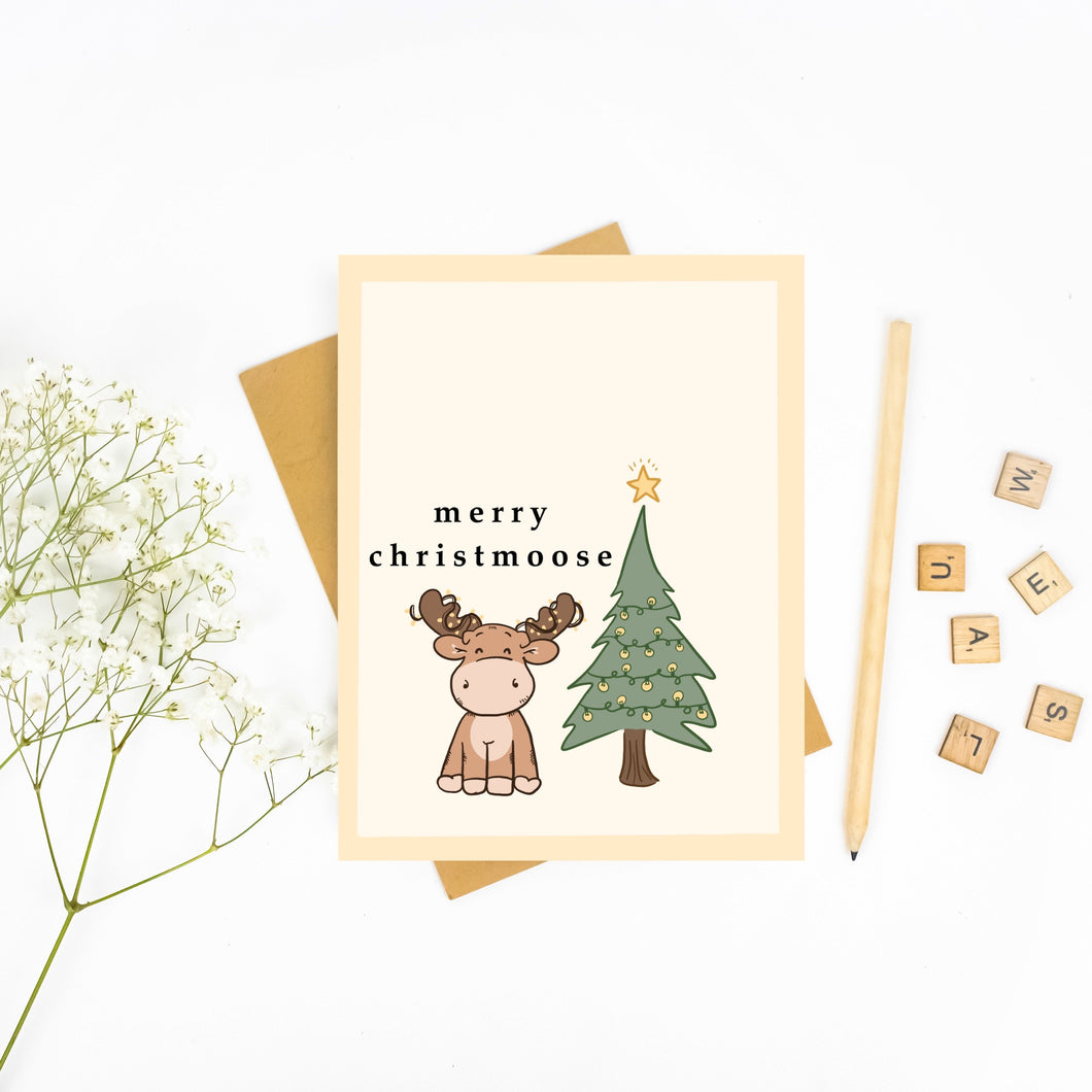 Merry Christmoose Greeting Card