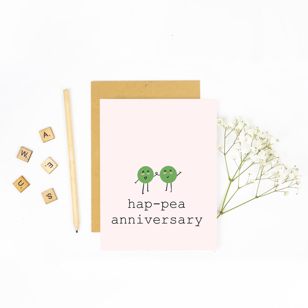 Hap-PEA Anniversary - Greeting Card