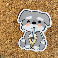 Load image into Gallery viewer, Theo with Boba - Waterproof Vinyl Sticker
