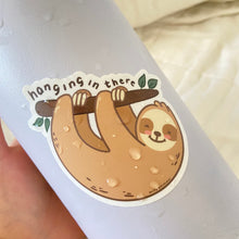 Load image into Gallery viewer, Sloth - Hanging in There - Waterproof Vinyl Sticker
