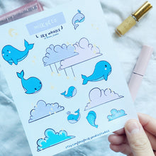 Load image into Gallery viewer, Sky Whales Sticker Sheet
