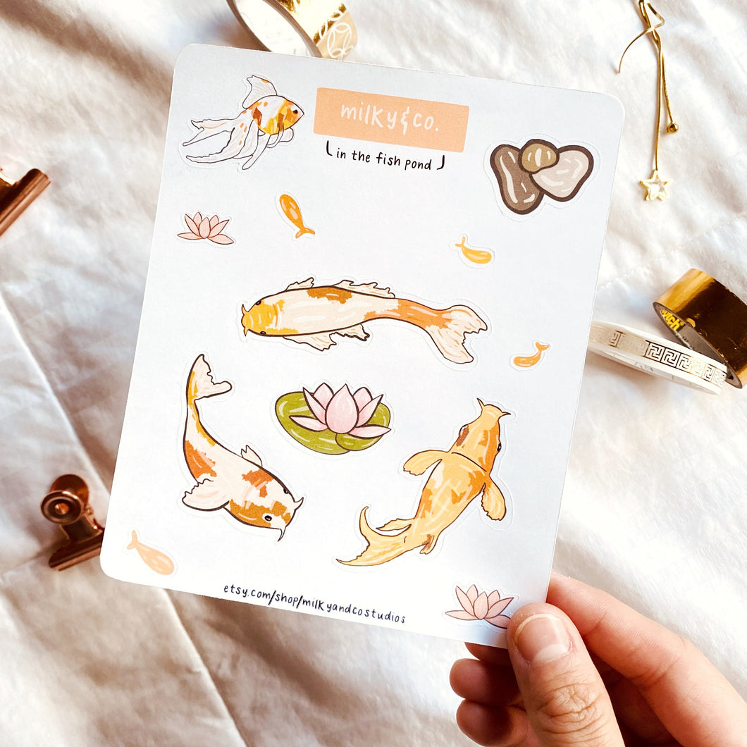 In the Fish Pond Sticker Sheet
