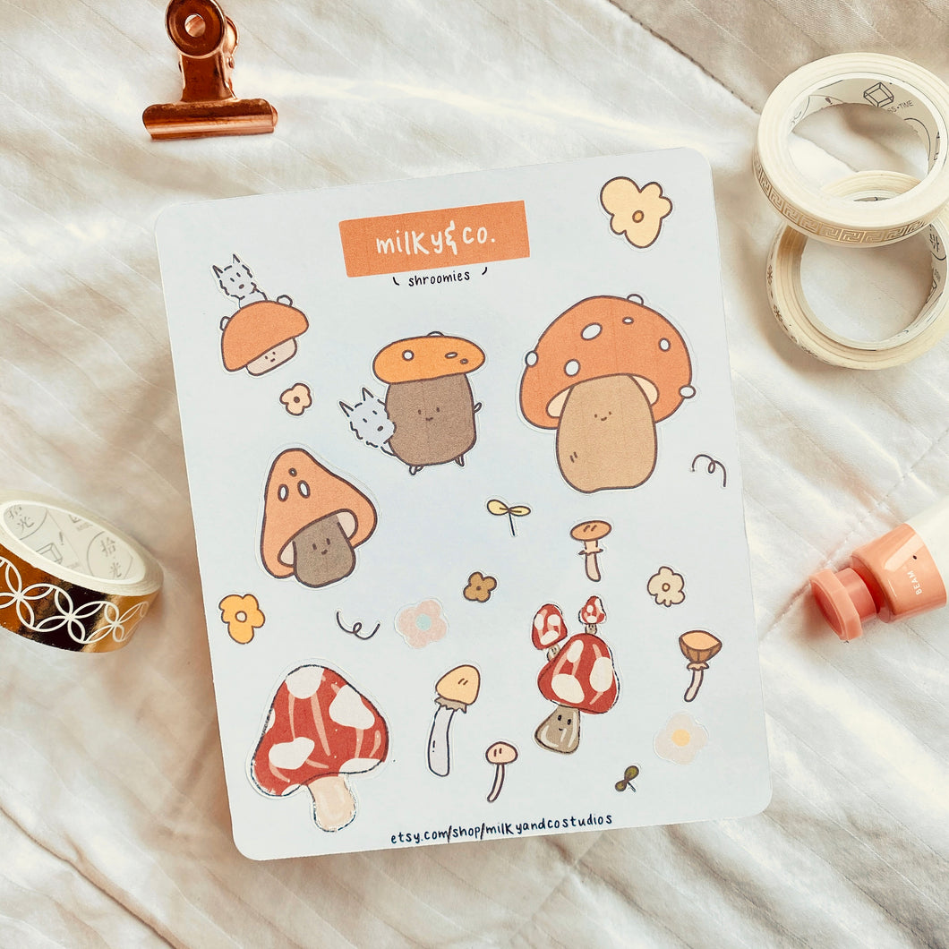 Shroomies with Expressions Sticker Sheet