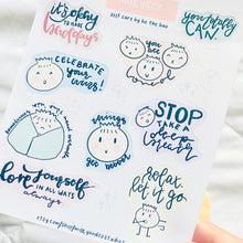 Load image into Gallery viewer, Bo the Bao Self Care Sticker Sheet
