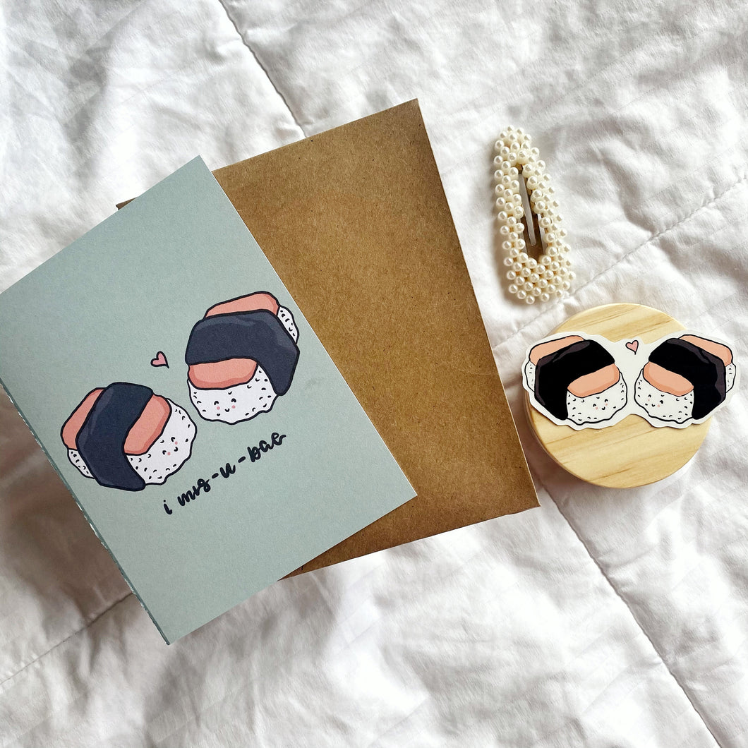 I Mis-Ubae Greeting Card, Long Distance Relationship Card