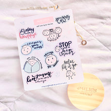 Load image into Gallery viewer, Bo the Bao Self Care Sticker Sheet
