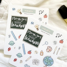 Load image into Gallery viewer, Thank You Teachers Sticker Sheet
