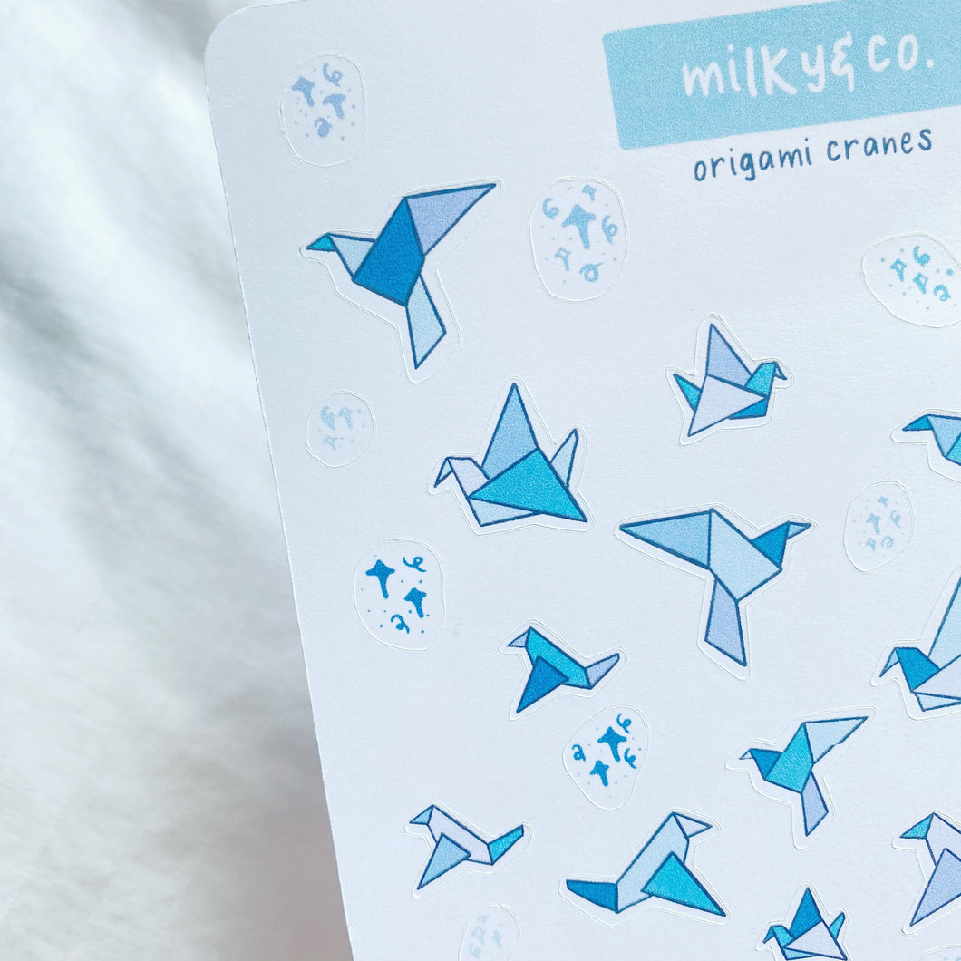 Origami Cranes Sticker Sheet