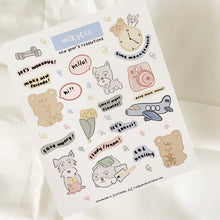 Load image into Gallery viewer, New Year’s Resolutions Sticker Sheet Ft. Cozy the Bear
